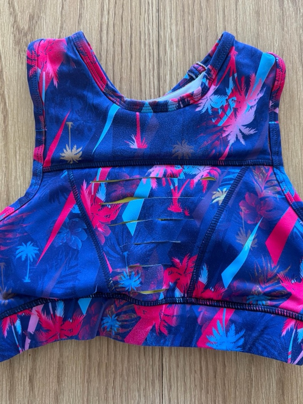 Blue, Pink Chestee Sports Bra